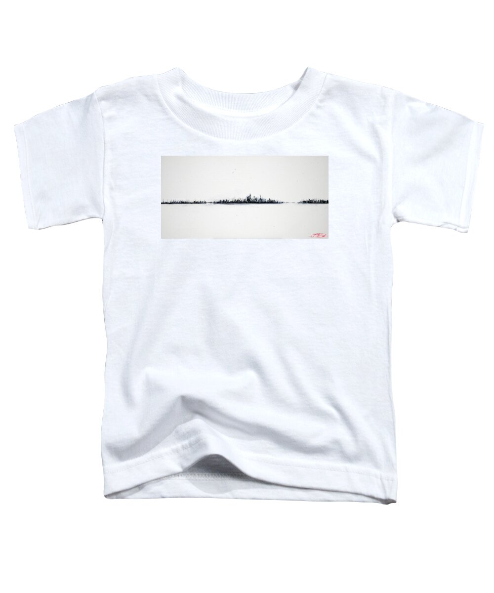 Painting Toddler T-Shirt featuring the painting The City New York by Jack Diamond
