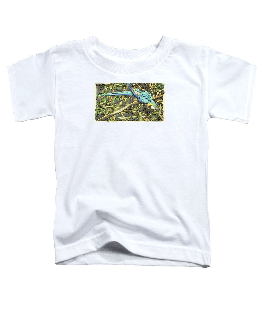 Jungle Toddler T-Shirt featuring the digital art The Enchanted Jungle by Cameron Wood