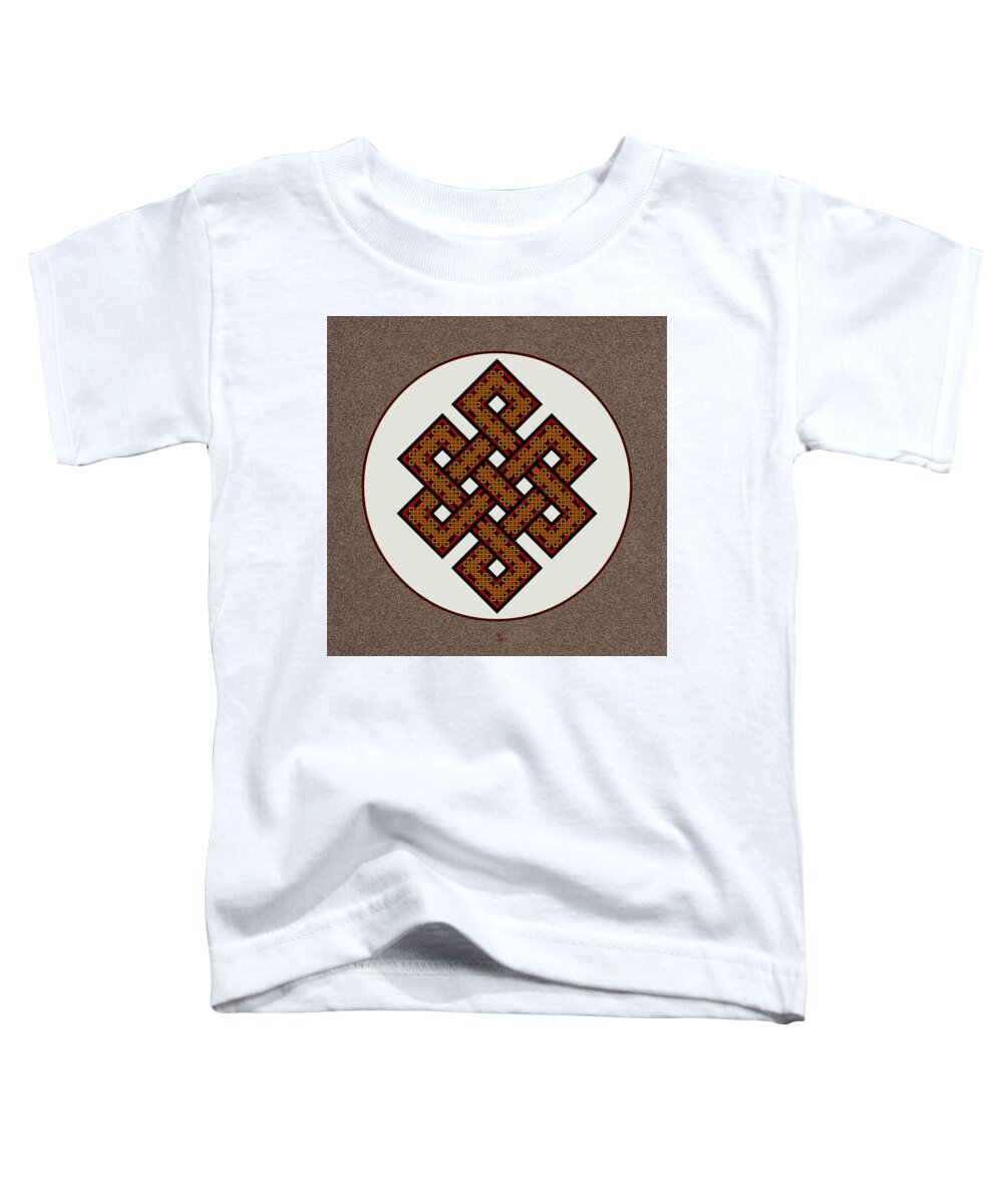 Endless Knot Toddler T-Shirt featuring the digital art The Endless Knot I by Attila Meszlenyi