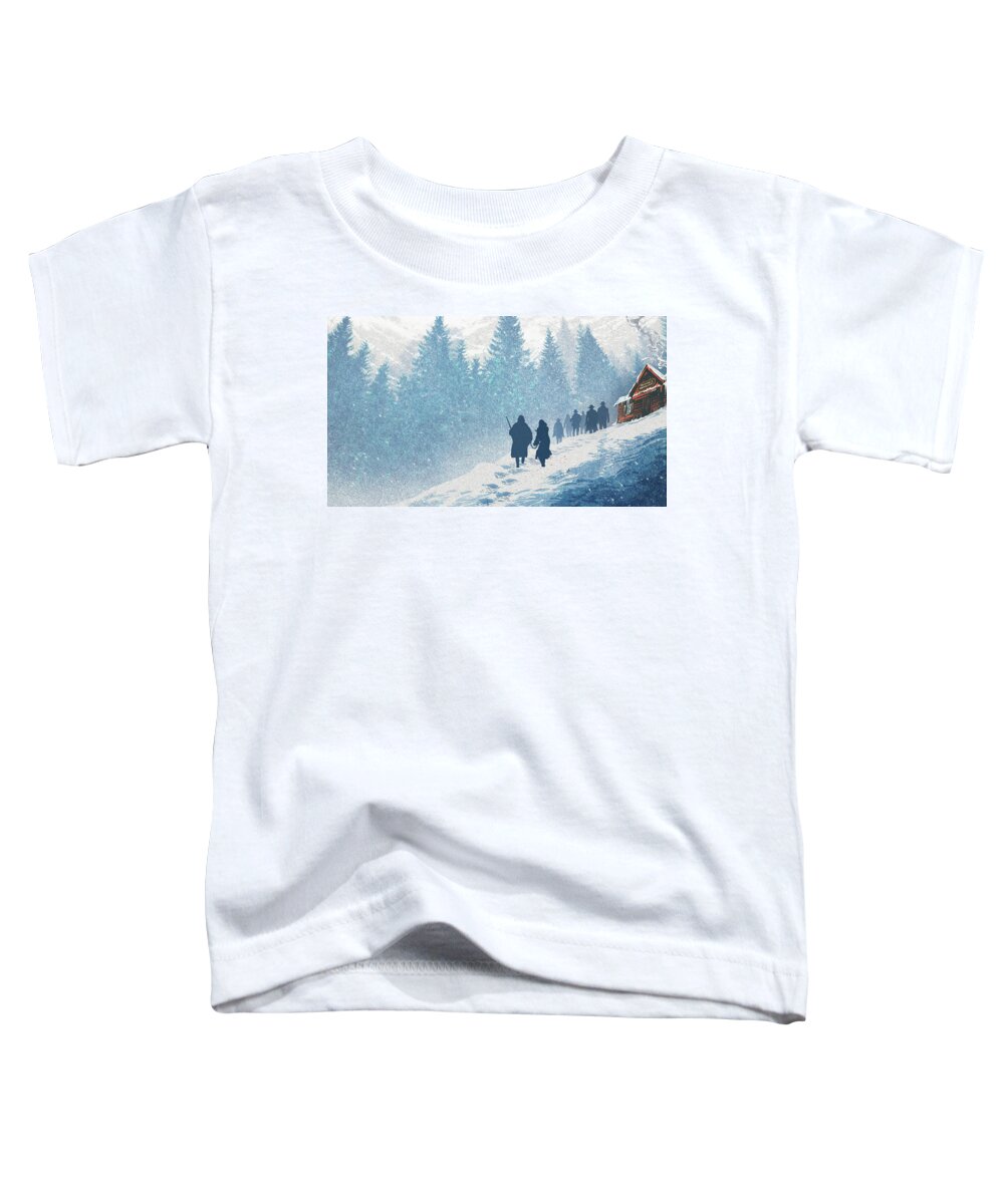The Hateful Eight Toddler T-Shirt featuring the digital art The Hateful Eight by Super Lovely