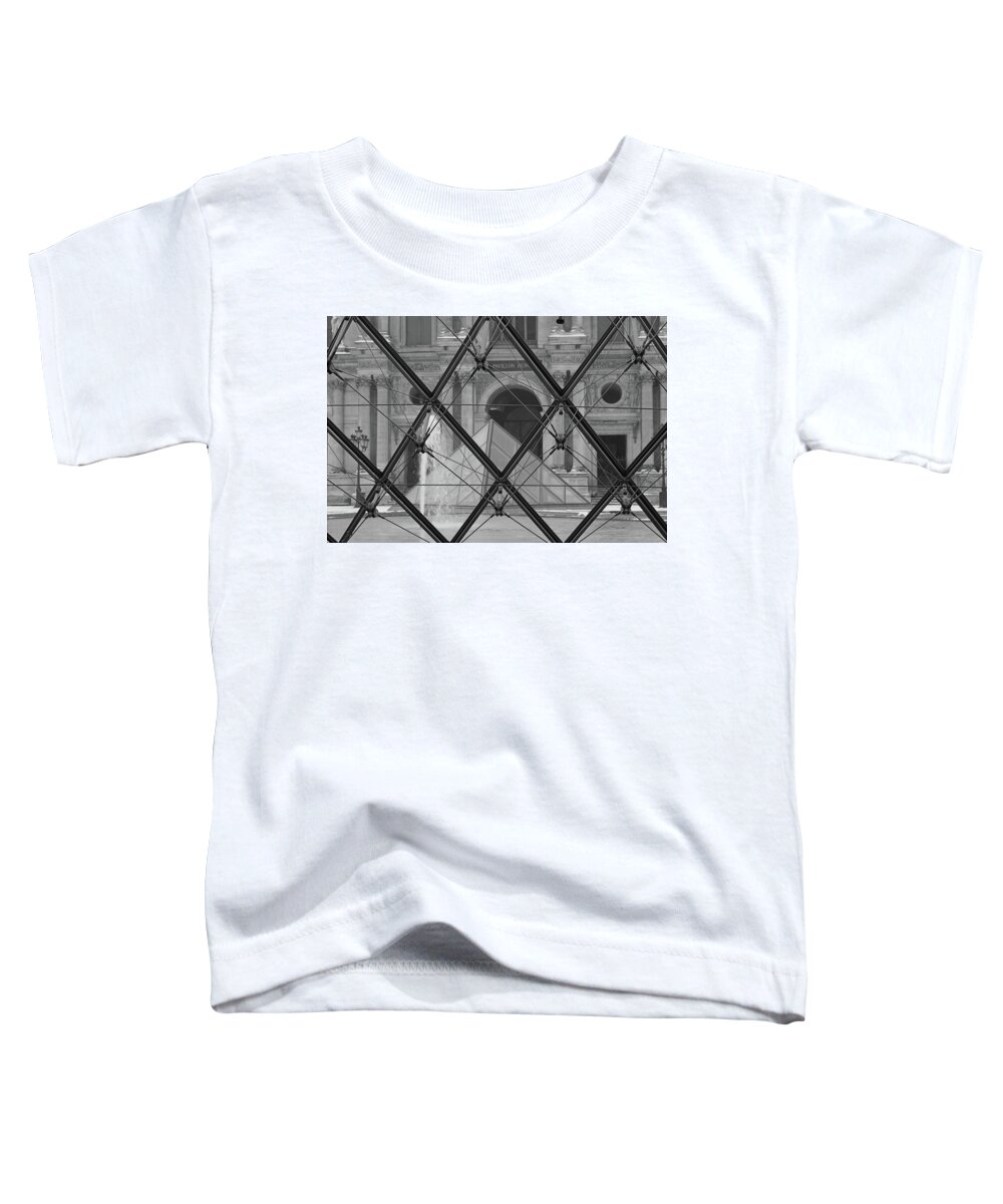 Louvre Toddler T-Shirt featuring the photograph The Louvre from the inside by Samantha Delory