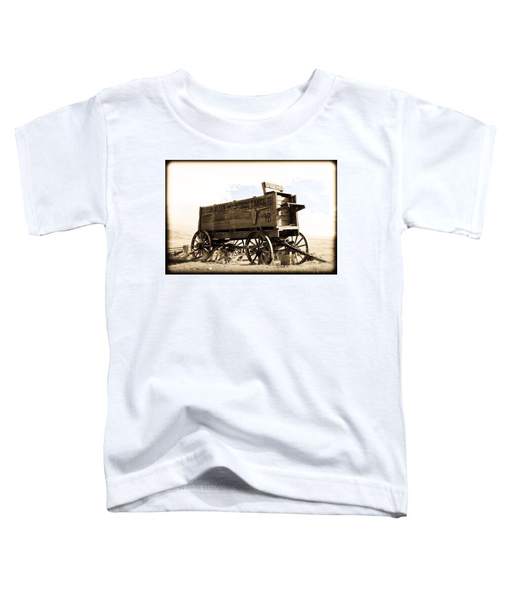 Wood Toddler T-Shirt featuring the photograph The Old Wagon by Steve McKinzie