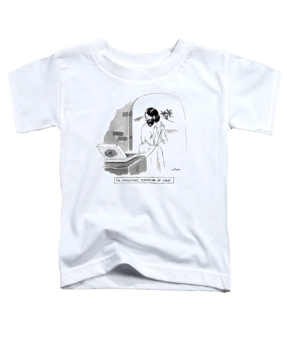 The Penultimate Temptation Of Christ Toddler T-Shirt featuring the drawing The Penultimate Temptation of Christ by Emily Flake