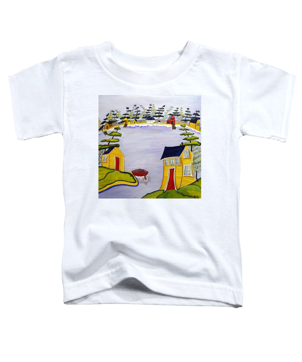 Abstract Toddler T-Shirt featuring the painting The Row Boat by Heather Lovat-Fraser