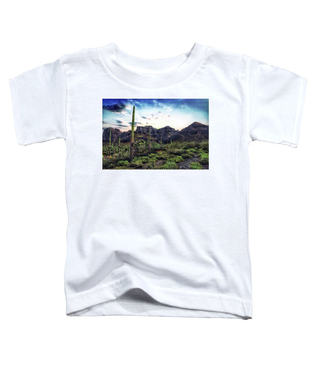 Cactus Toddler T-Shirt featuring the photograph The Waiter by Hans Brakob