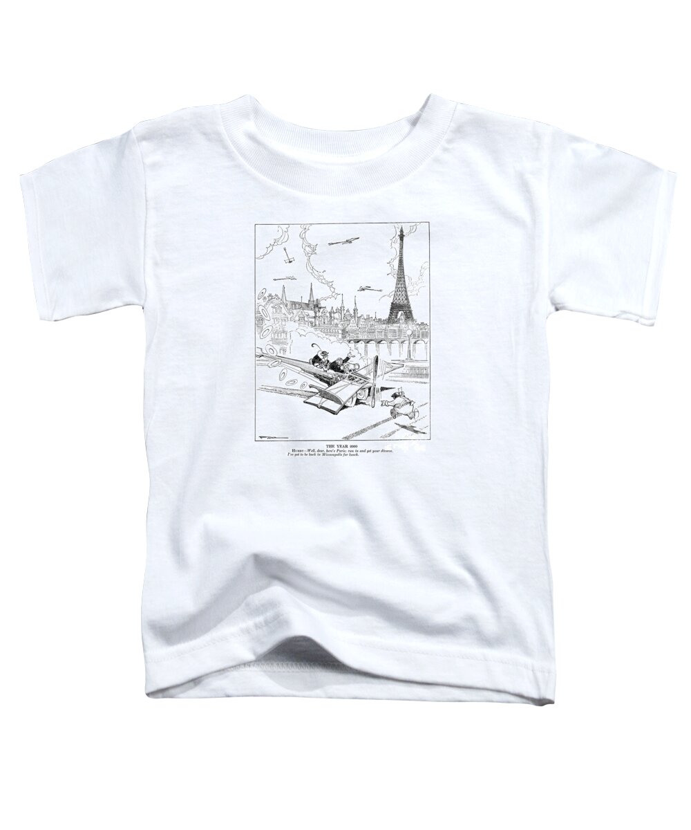 1925 Toddler T-Shirt featuring the drawing The Year 2000 by Granger
