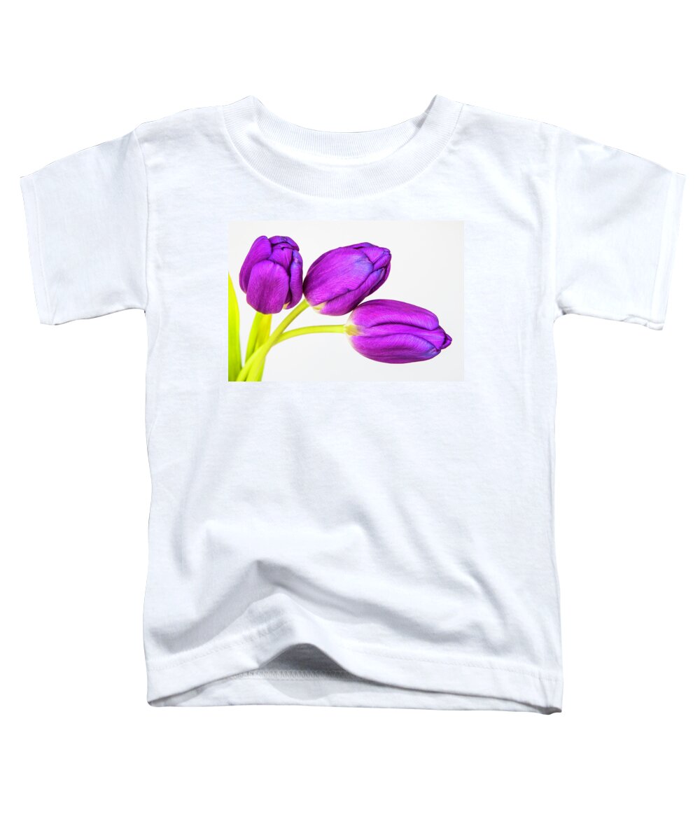 Photographic Art Toddler T-Shirt featuring the photograph Three Tulips by John Roach