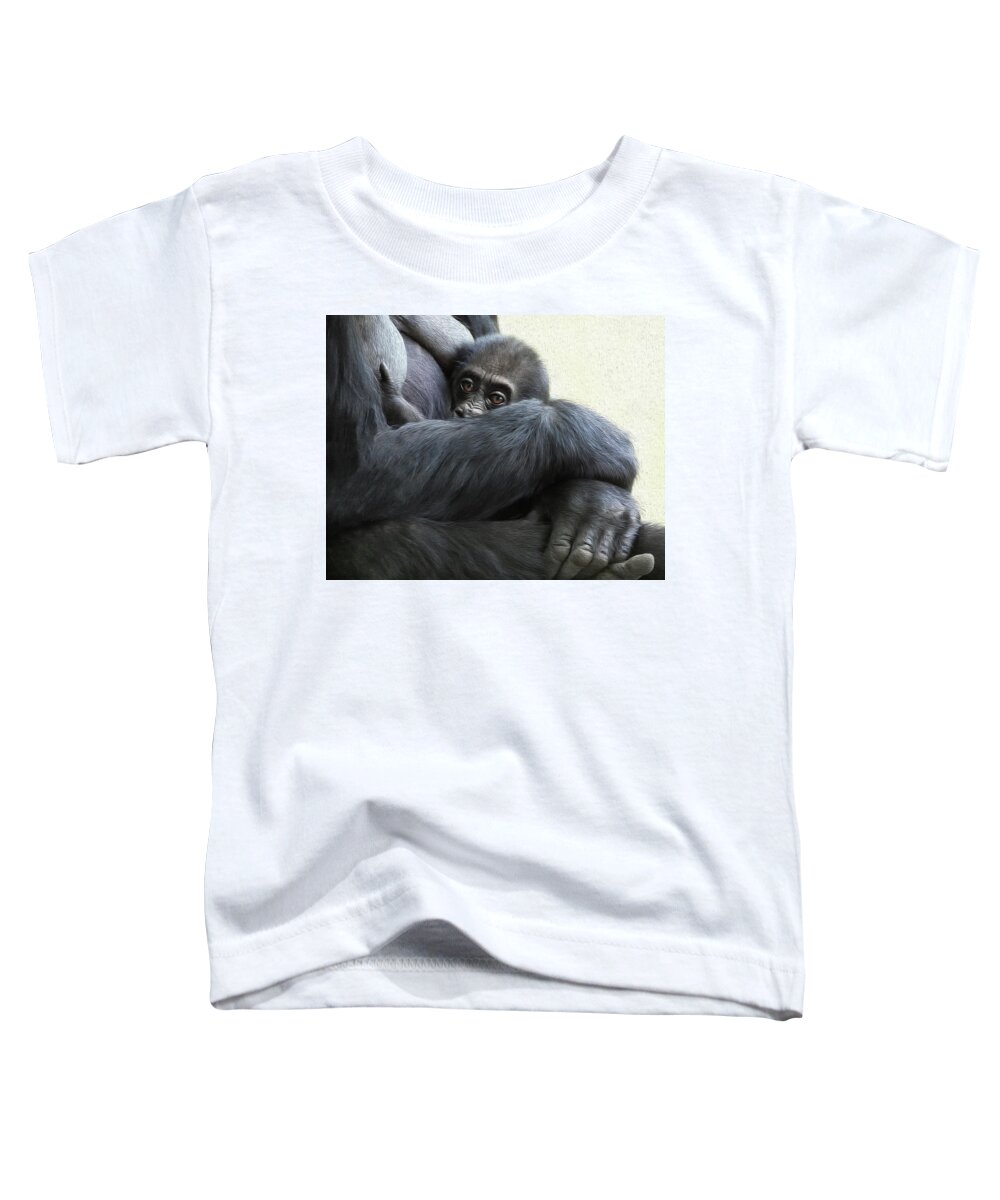 Gorilla Toddler T-Shirt featuring the photograph Thumbs Up by Art Cole