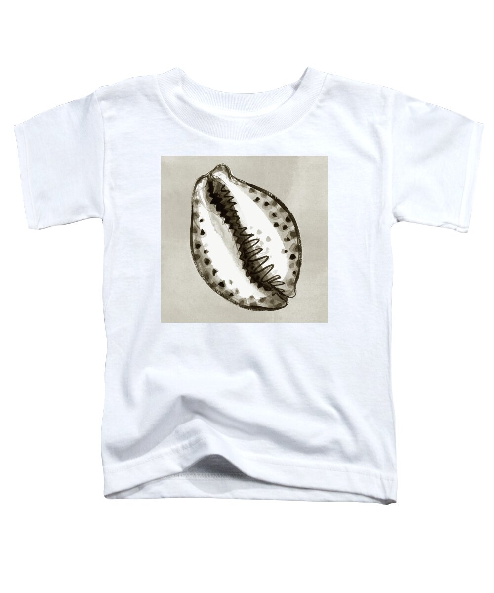 Seashell Toddler T-Shirt featuring the painting Tiger Cowrie by Judith Kunzle