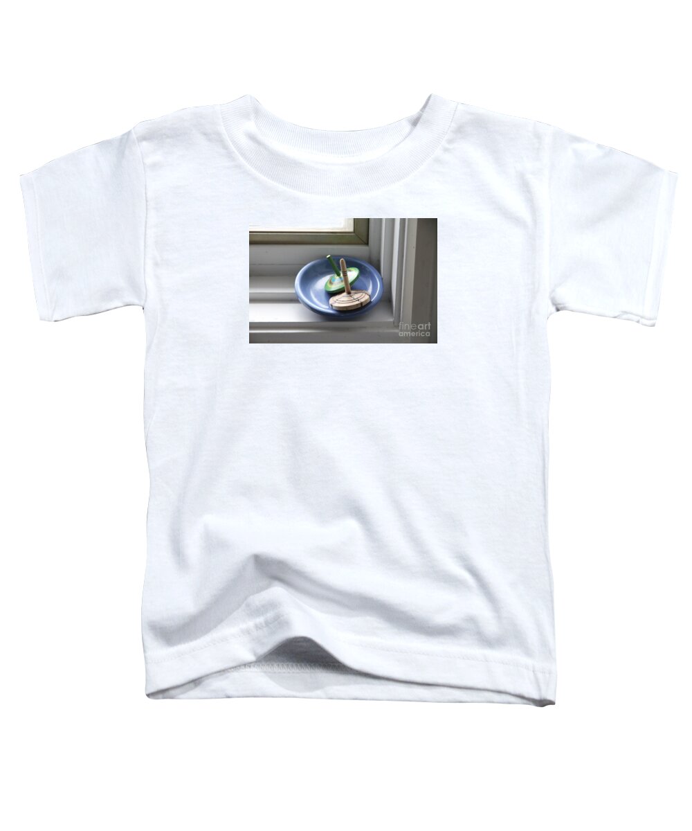  Toddler T-Shirt featuring the photograph Tops in Blue Bowl on Window Sill by David Frederick