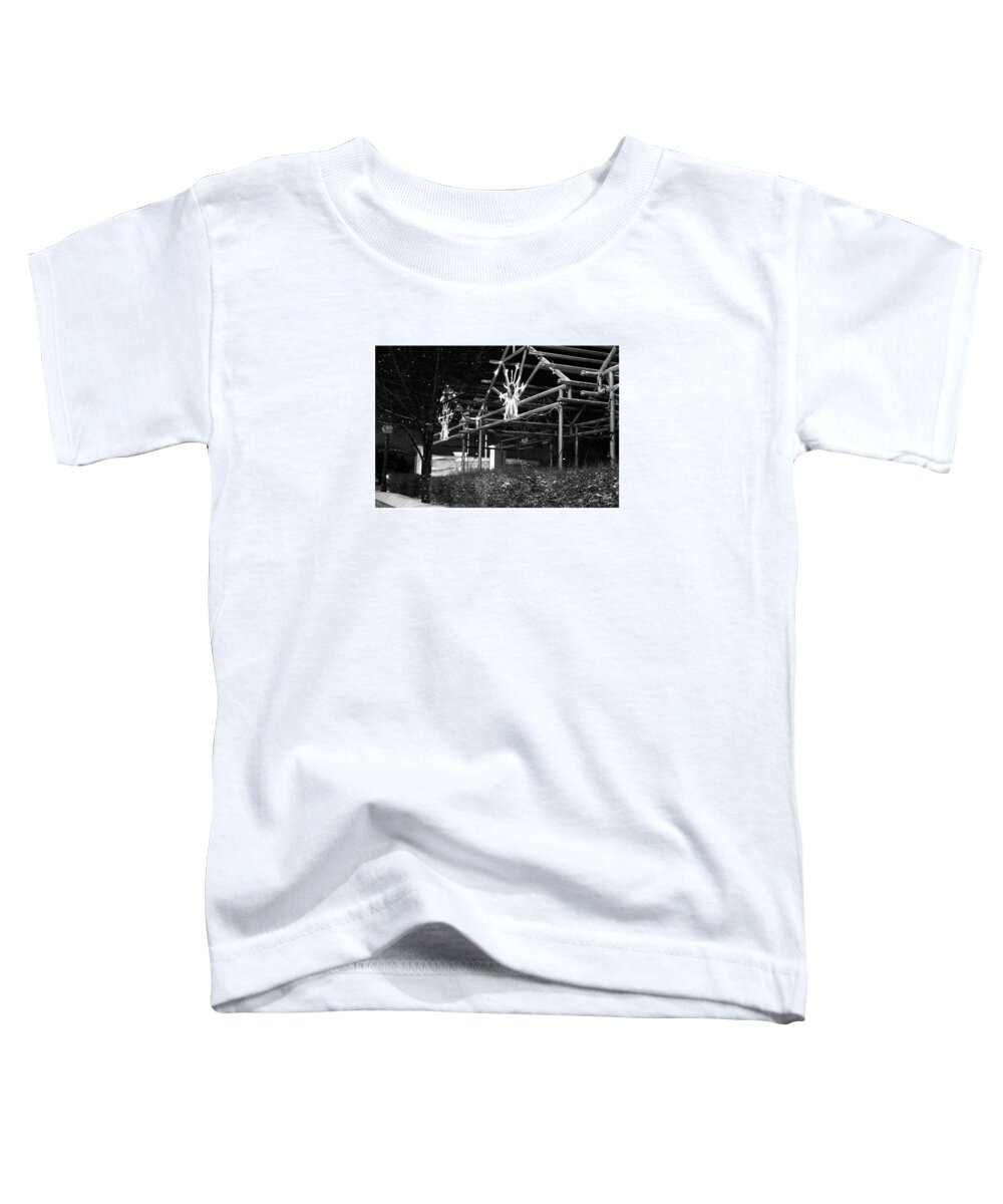 Old Buildings Toddler T-Shirt featuring the photograph Town Square Lights by Jana Rosenkranz