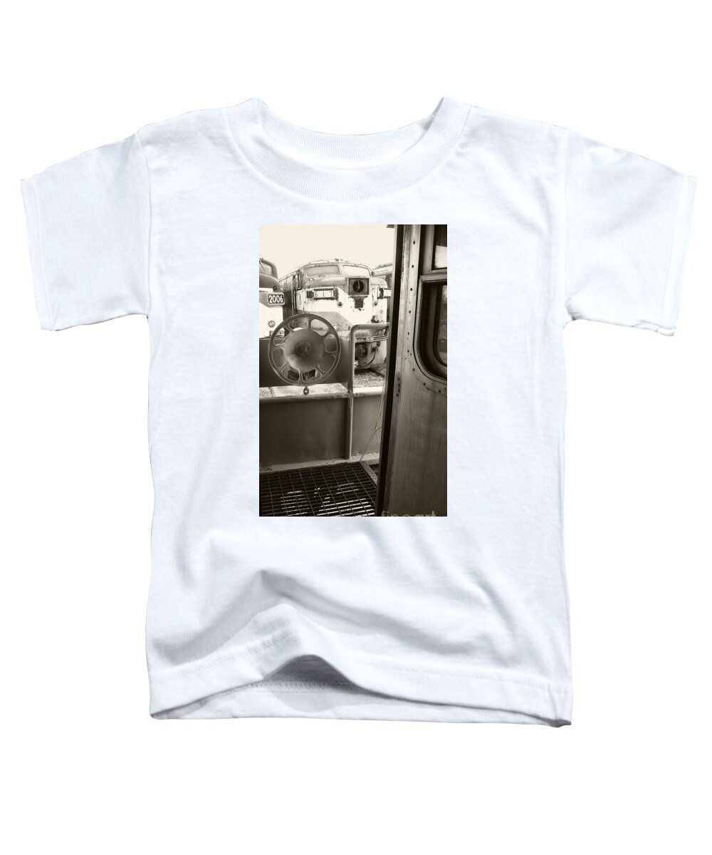 Trains Toddler T-Shirt featuring the photograph Train Yard by Raymond Earley
