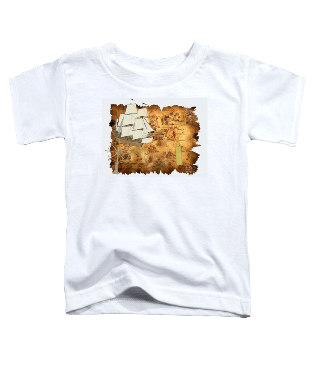 Treasure Map Toddler T-Shirt featuring the painting Treasure Map by Corey Ford