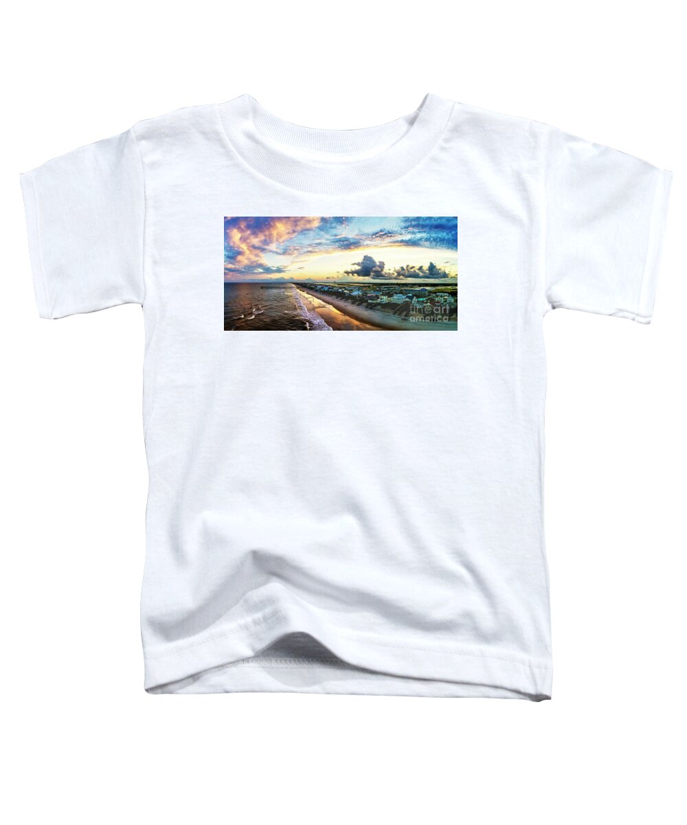 Surf City Toddler T-Shirt featuring the photograph Tri Colored Beach by DJA Images