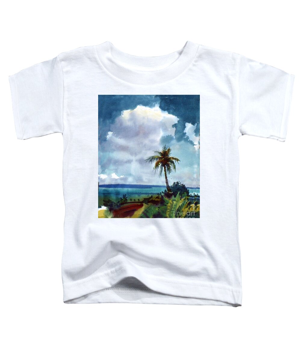 Tropic Toddler T-Shirt featuring the painting Tropical Afternoon by Donald Maier