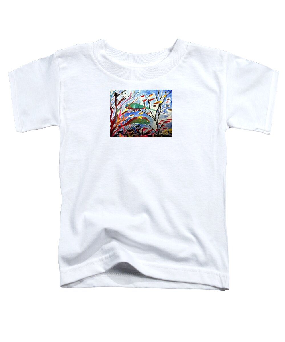 Tropical Beach Fish Ocean Sea Toddler T-Shirt featuring the painting Tropical Dream by James and Donna Daugherty