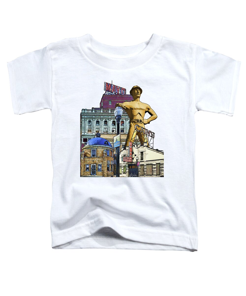Architecture Toddler T-Shirt featuring the photograph Tulsa Fantastic Four by Bert Peake