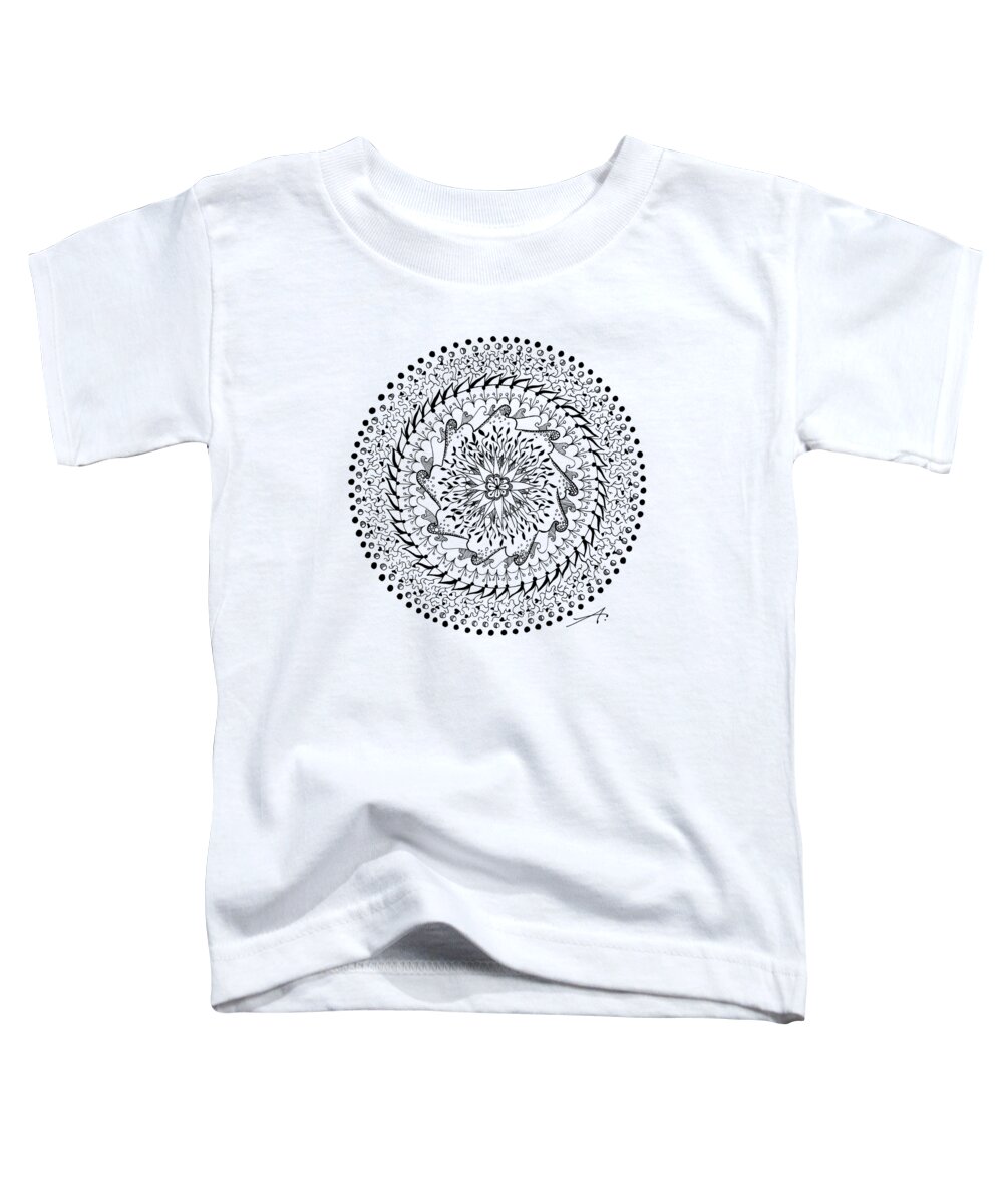 Drawing Toddler T-Shirt featuring the drawing Turning Point by Ana V Ramirez