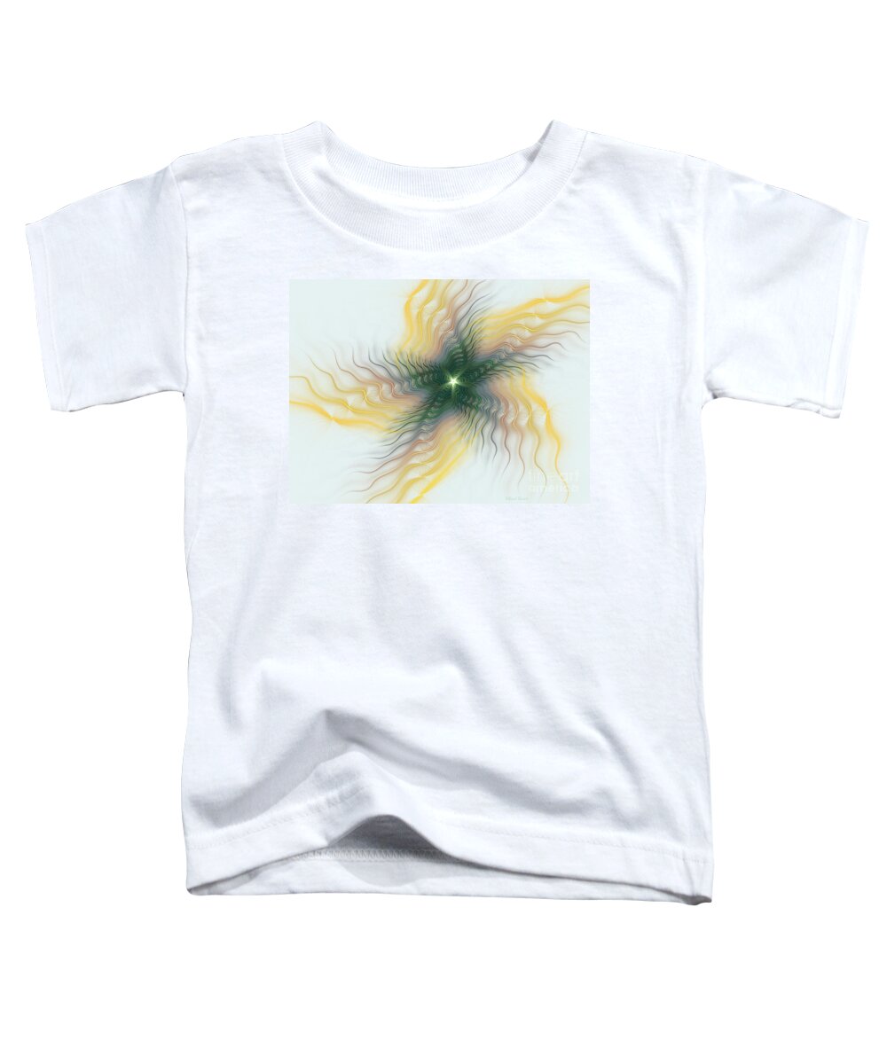 Fractal Toddler T-Shirt featuring the mixed media Twinkle Twinkle Little Star by Deborah Benoit