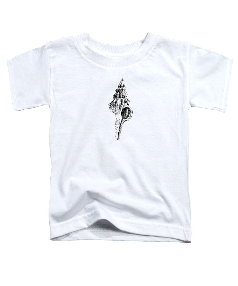 Sea Shell Toddler T-Shirt featuring the drawing twirly Shell by Shelley Myers