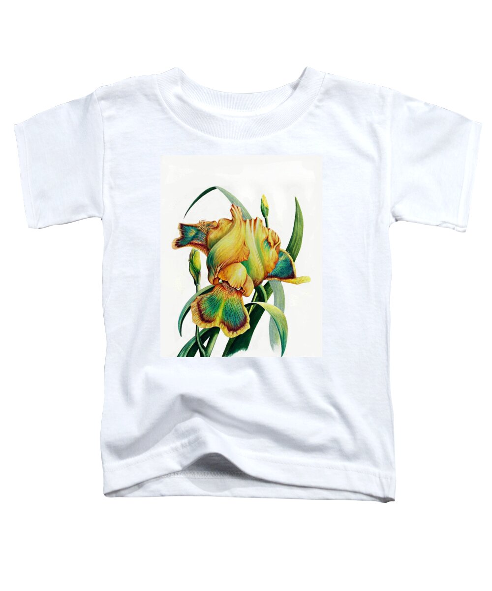 Iris Toddler T-Shirt featuring the drawing Tye Dyed by David Neace CPX