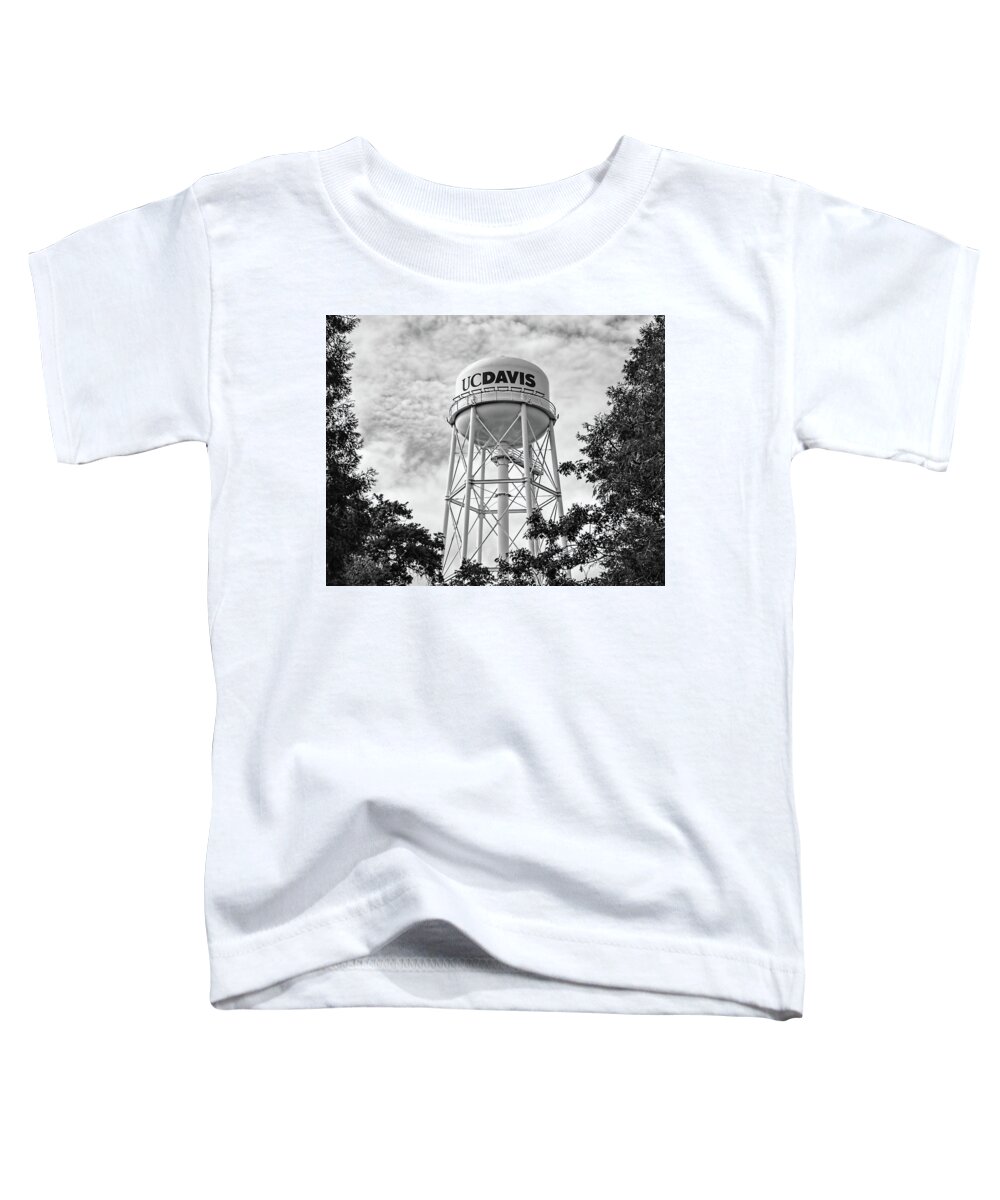 Water Tower Toddler T-Shirt featuring the photograph UC Davis water tower by Alessandra RC