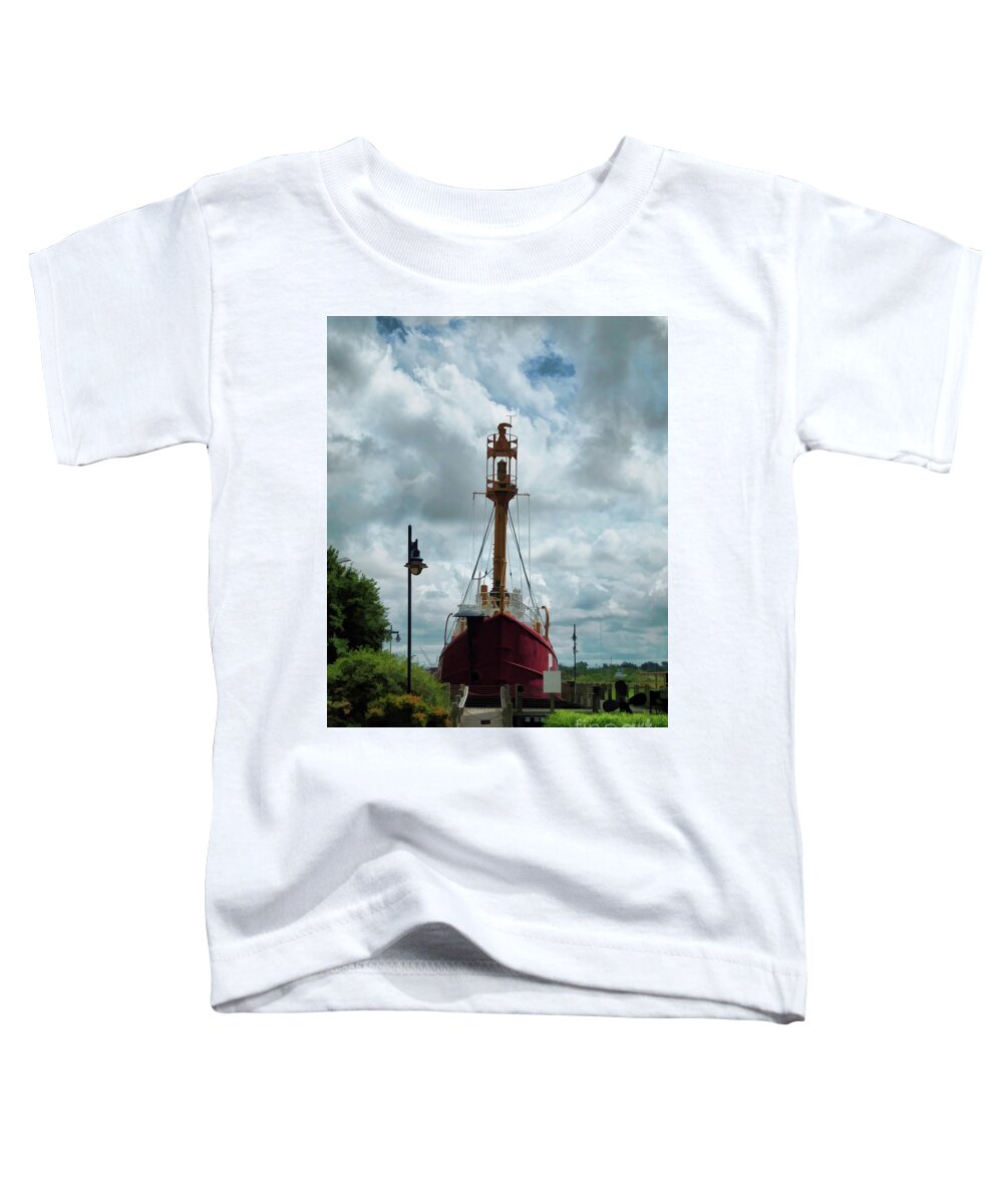 Portsmouth Toddler T-Shirt featuring the painting United States Lightship Portsmouth 2 by Jeelan Clark