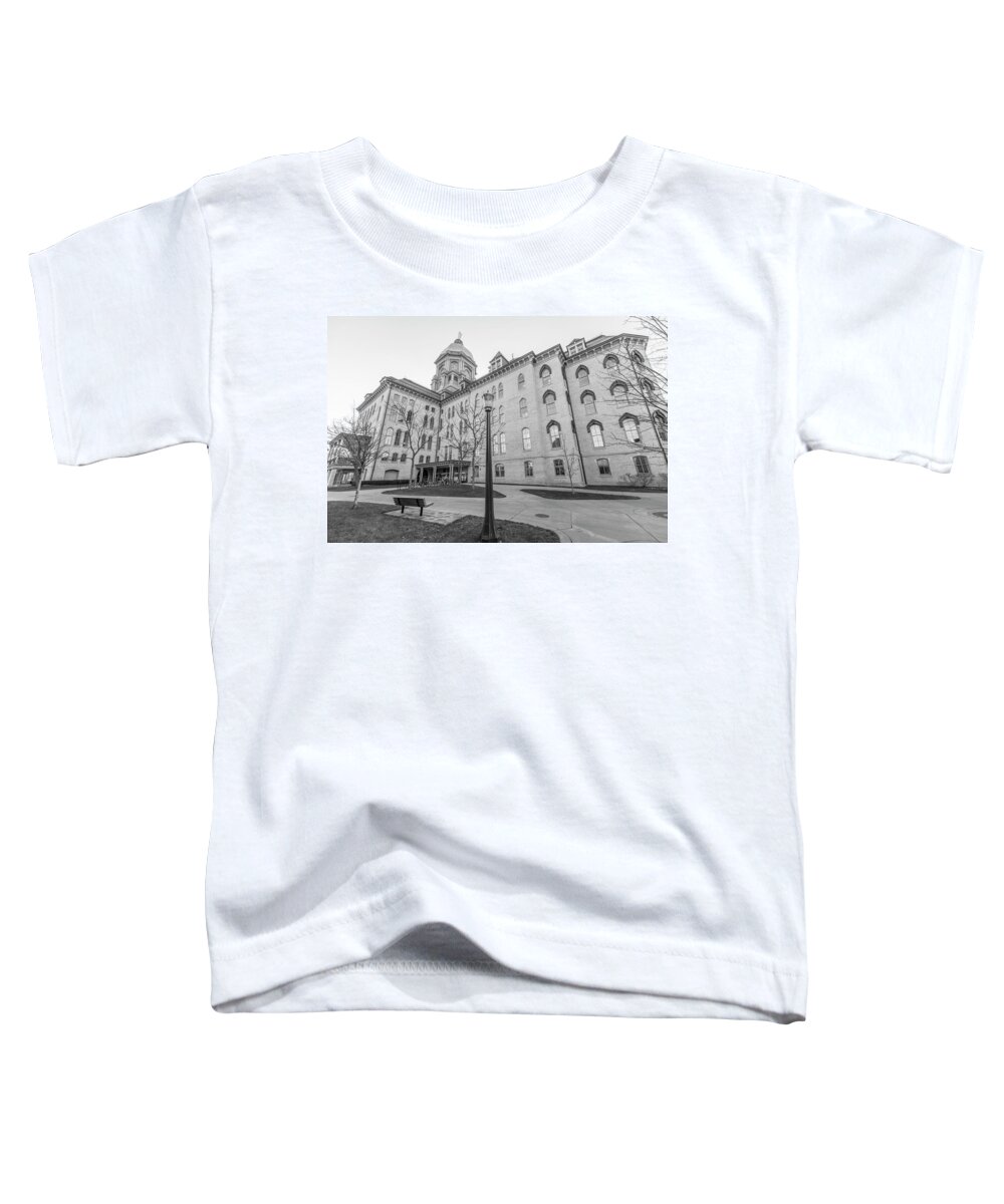 American University Toddler T-Shirt featuring the photograph University of Notre Dame Dome with Light post by John McGraw