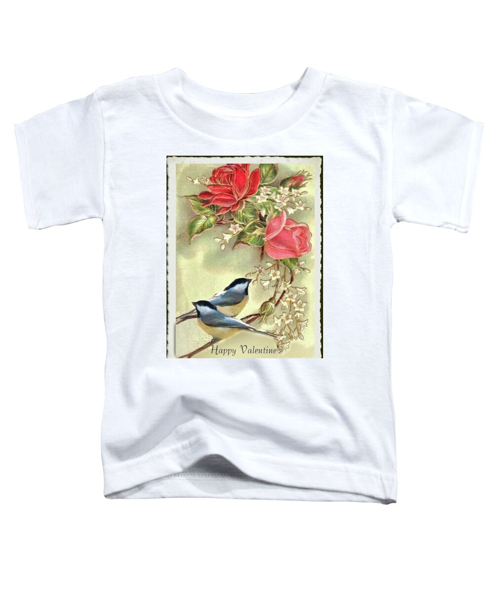 Valentine Day Toddler T-Shirt featuring the photograph Valentine Day Vintage Postcard by Janette Boyd