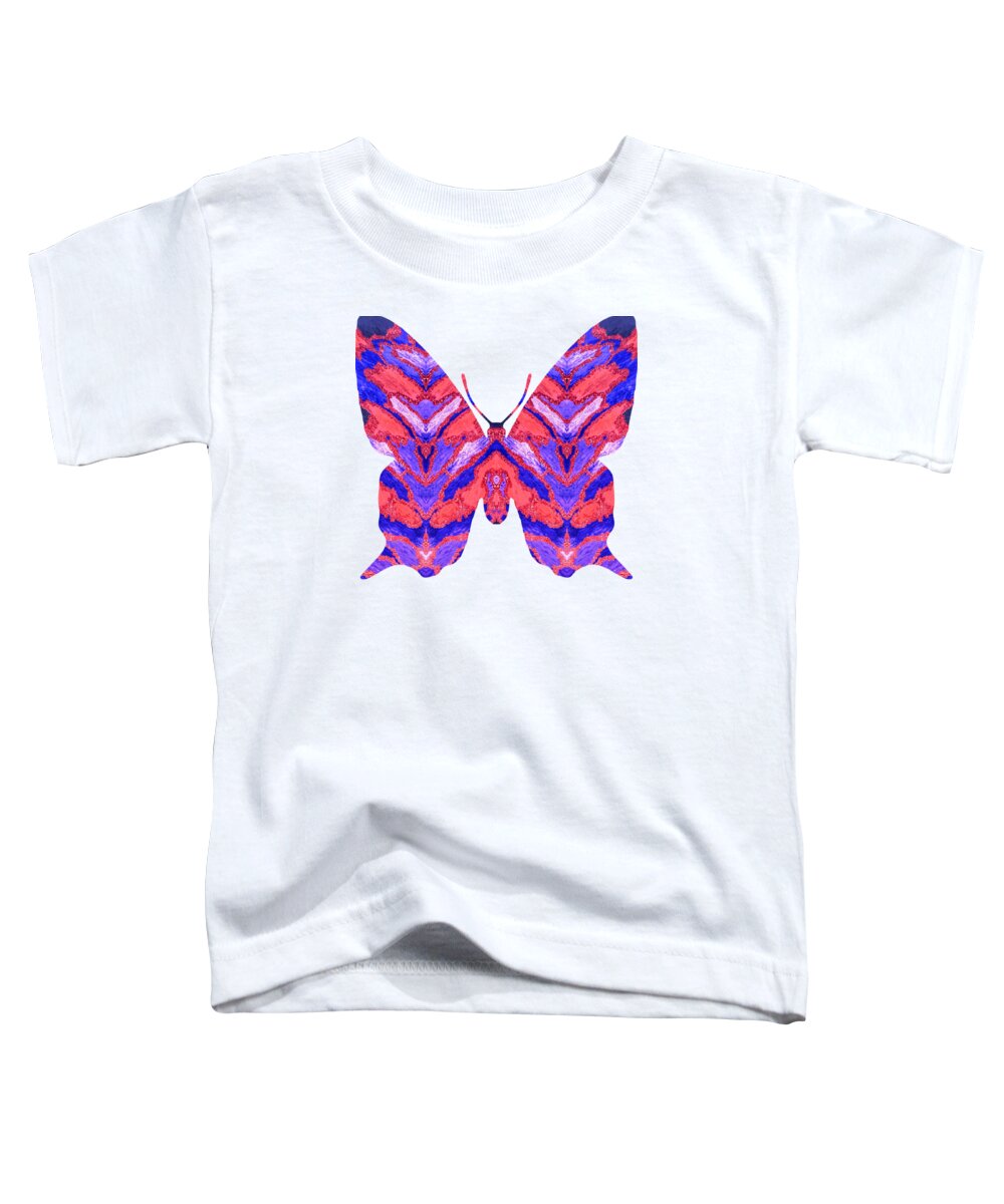 Butterfly Toddler T-Shirt featuring the digital art Vibrant Butterfly by Rachel Hannah