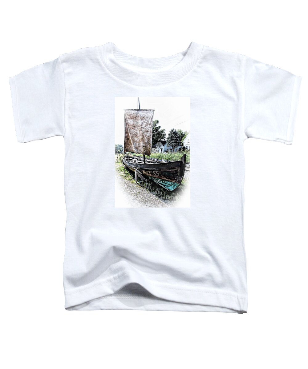 Marcia Lee Jones Toddler T-Shirt featuring the photograph Viking Boat by Marcia Lee Jones