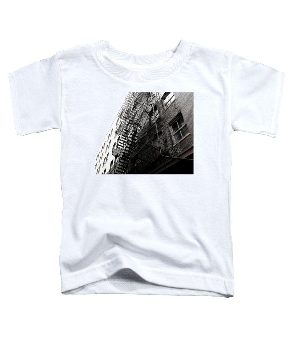 Milwaukee Toddler T-Shirt featuring the photograph Vintage Fire Escape by Marilyn Hunt