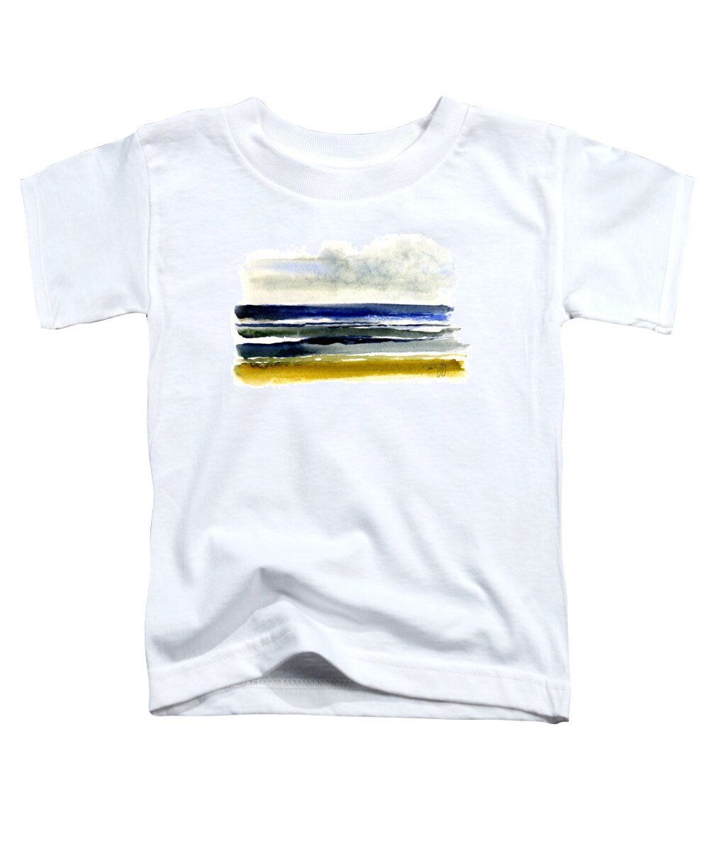 Virginia Beach Toddler T-Shirt featuring the painting Virginia Beach After the Storm by Paul Gaj