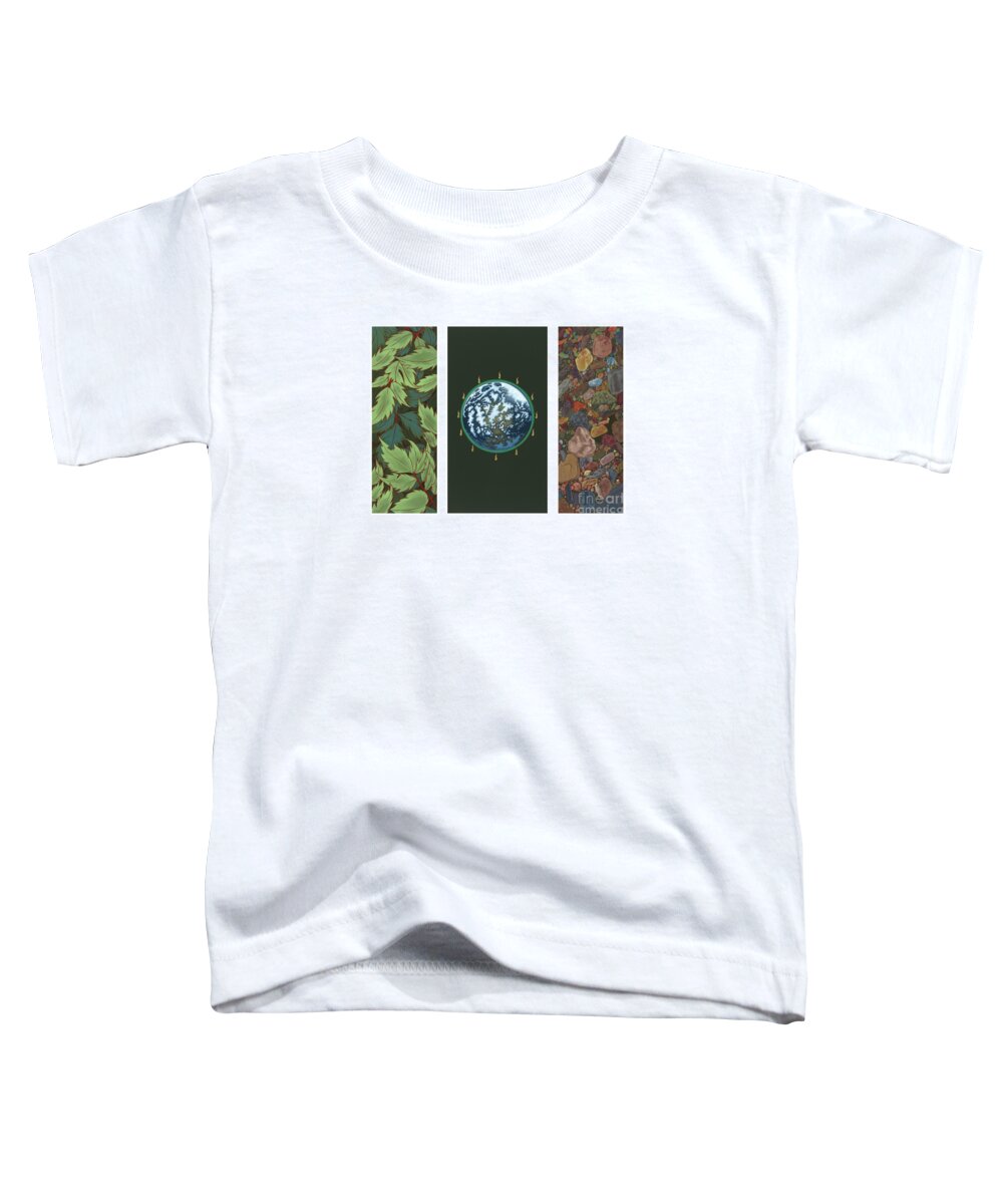 Viriditas Diptych Toddler T-Shirt featuring the painting Viriditas Triptych by William Hart McNichols