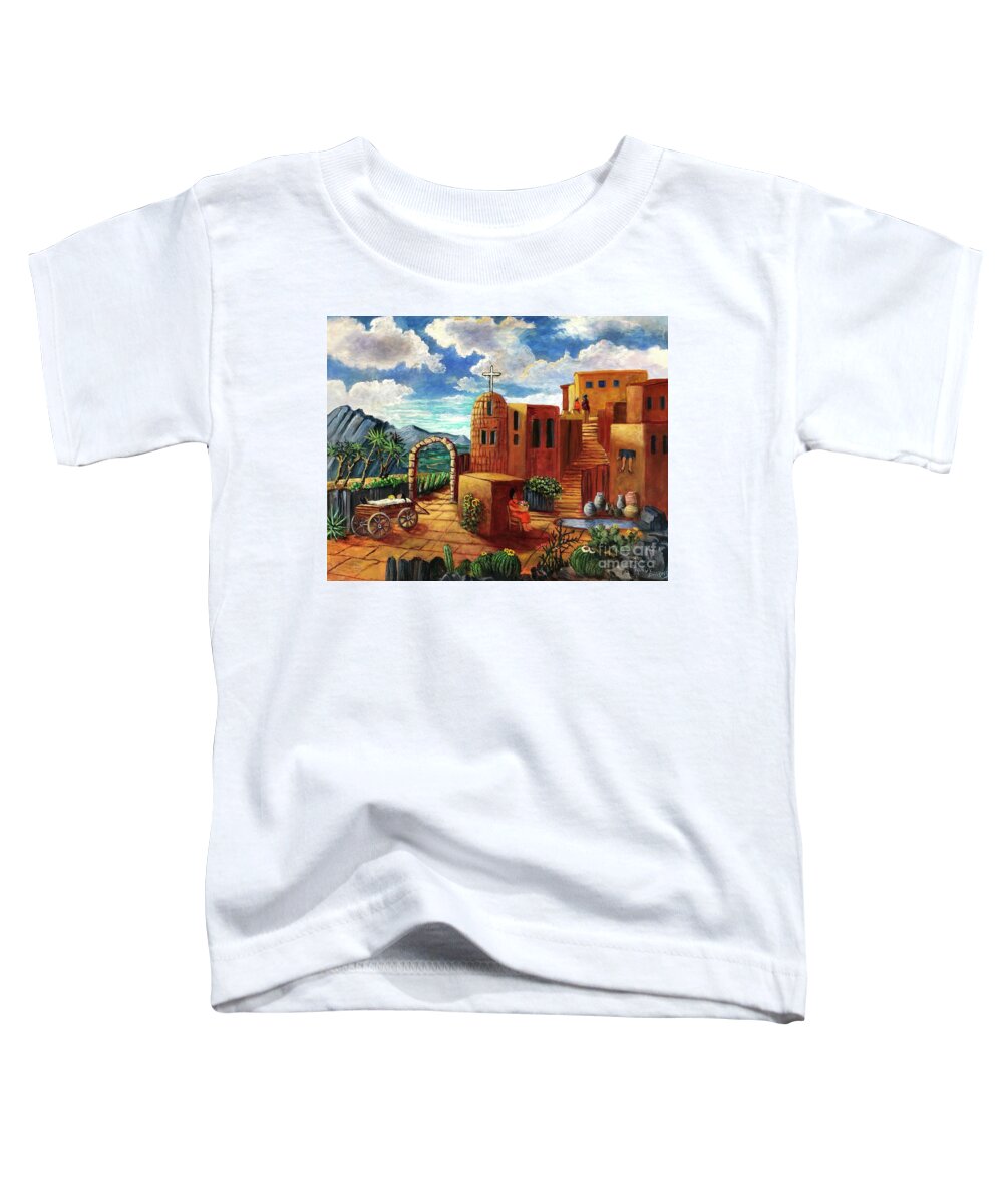 Mexico Toddler T-Shirt featuring the painting Vive Tu Vida Live Your Life by Rand Burns