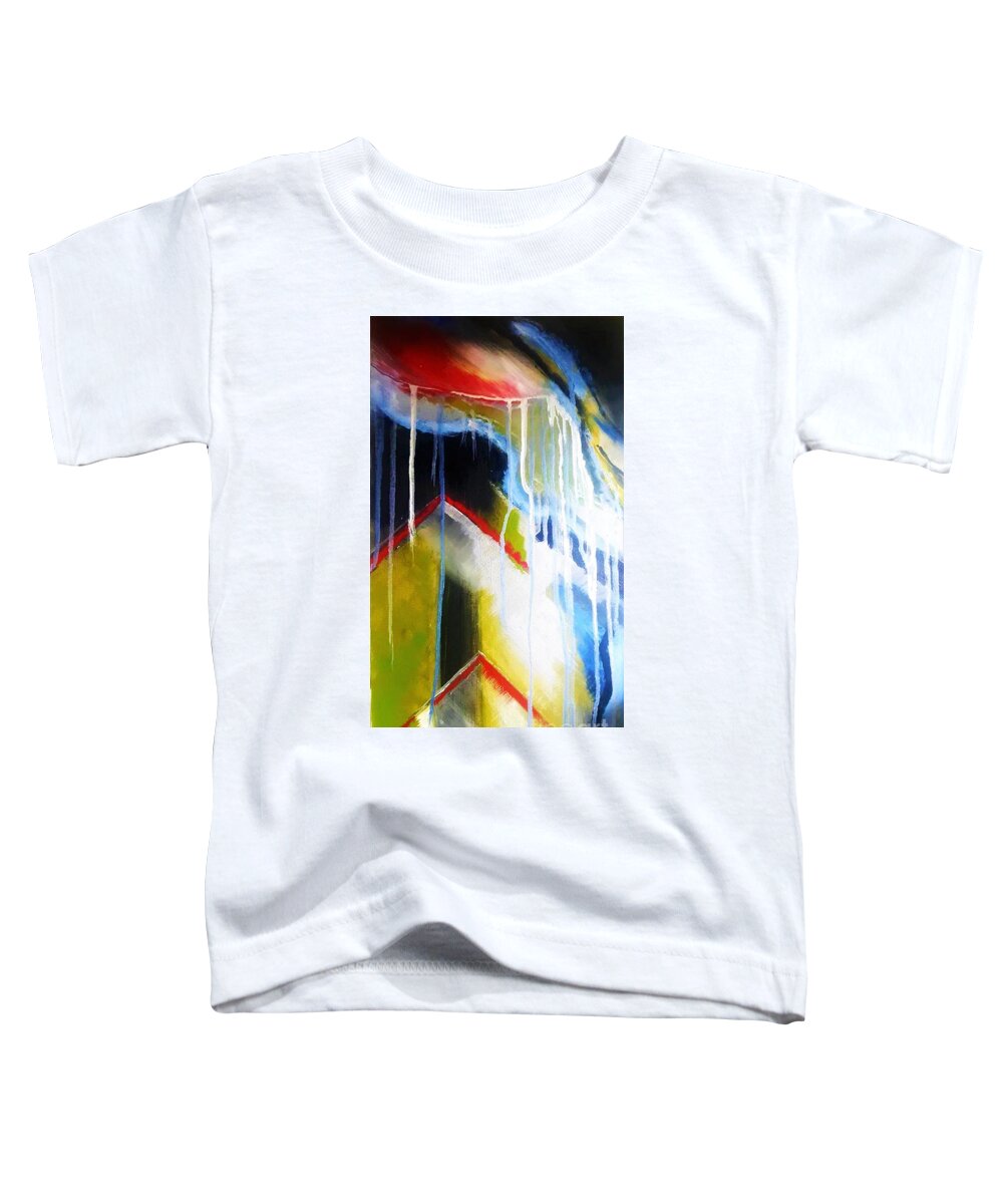 Abstract Toddler T-Shirt featuring the painting Vivid Compexity by Tracey Lee Cassin