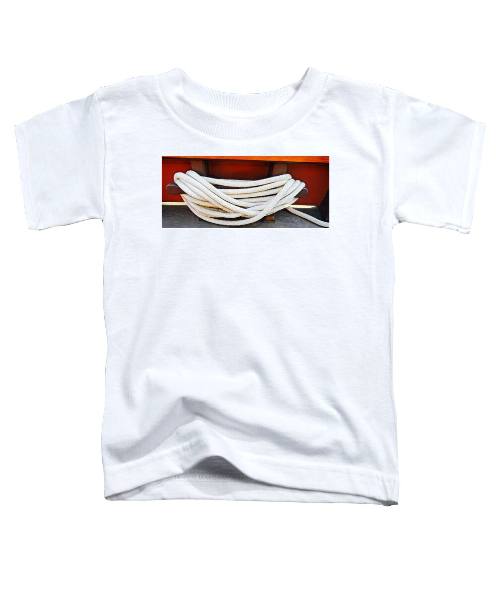 Ship Toddler T-Shirt featuring the photograph Waiting to leave again by Barbara Zahno
