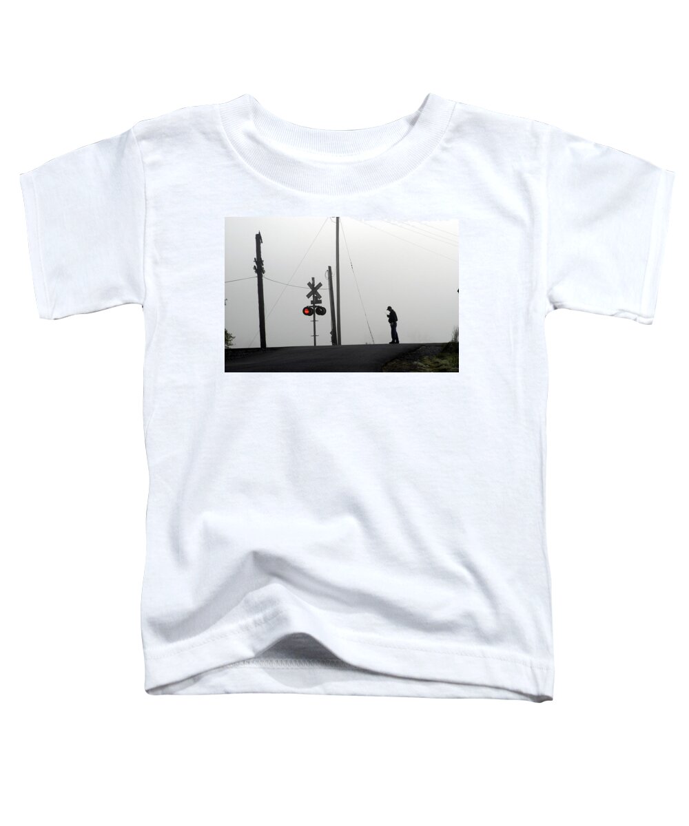 Railway Toddler T-Shirt featuring the photograph Walking The Line by DArcy Evans