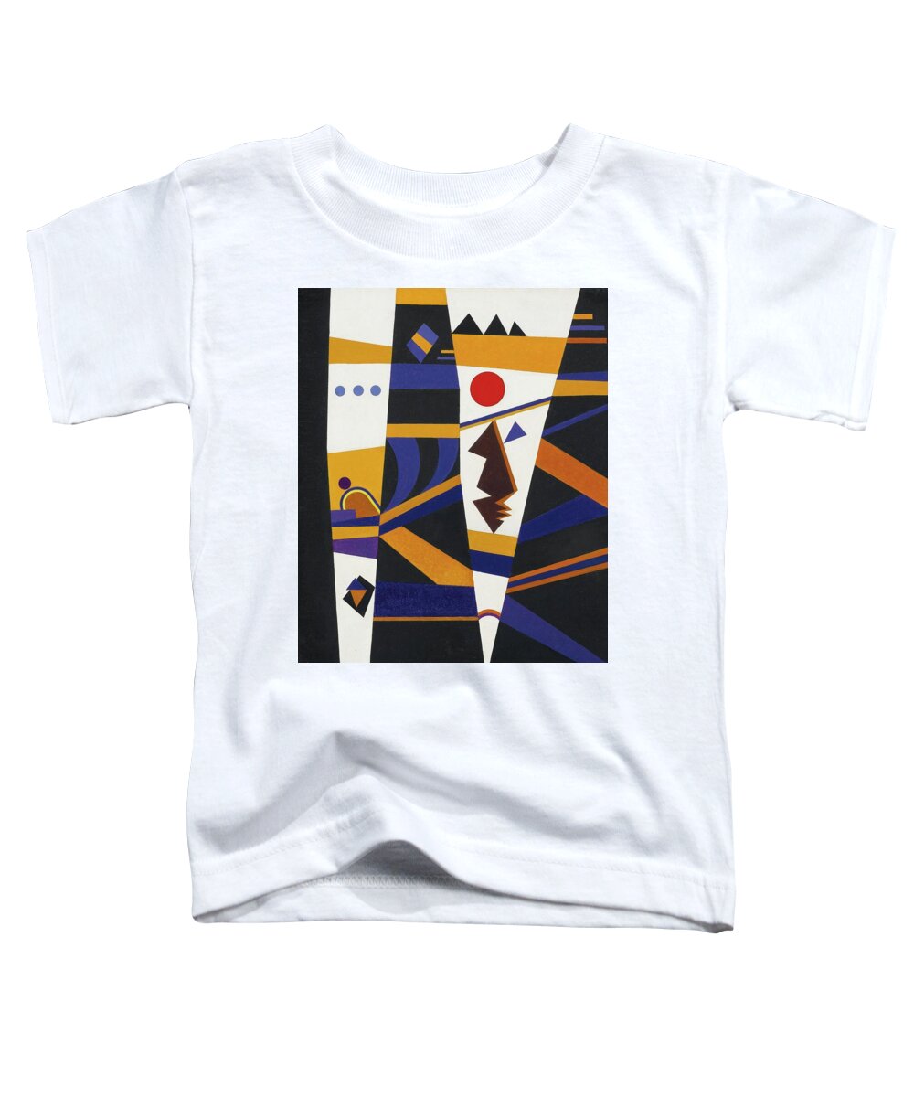 Wassily Kandinsky 1866 - 1944 Bindung (binding) Toddler T-Shirt featuring the painting Wassily Kandinsky by MotionAge Designs