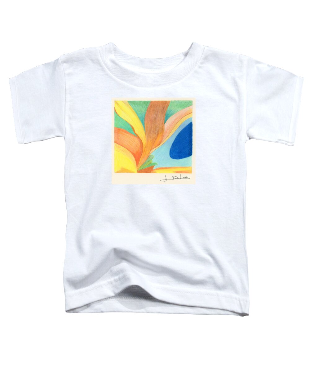 Abstract Toddler T-Shirt featuring the drawing Water Grass Blue Pond by George D Gordon III