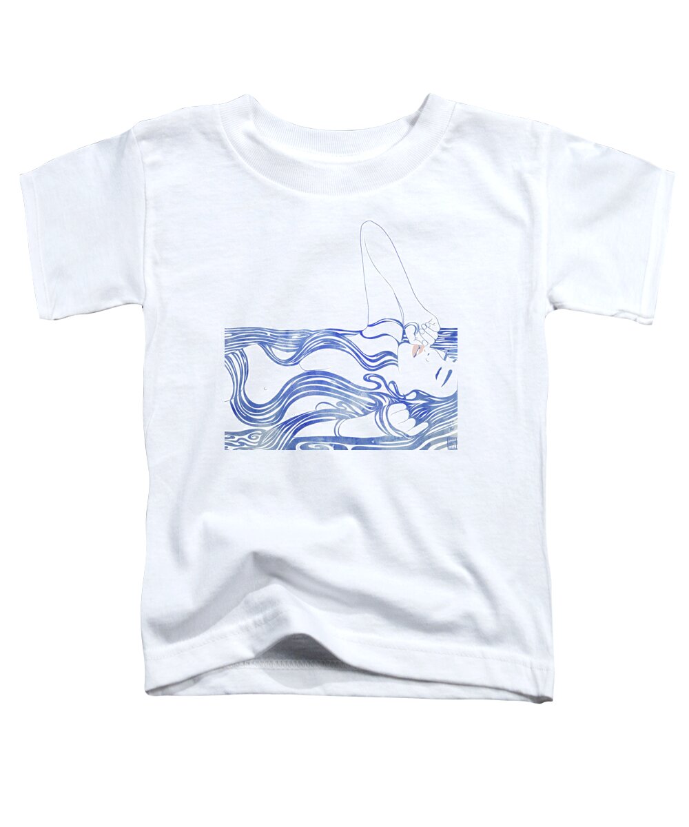Beauty Toddler T-Shirt featuring the mixed media Water Nymph XXXIV by Stevyn Llewellyn