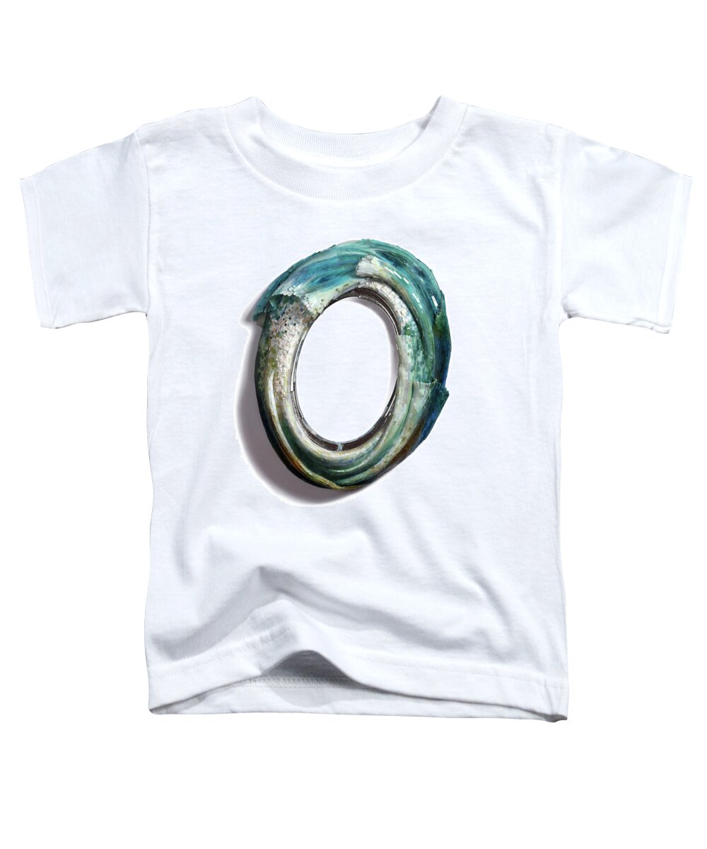 Mosaic Toddler T-Shirt featuring the glass art Water Ring I by Mia Tavonatti