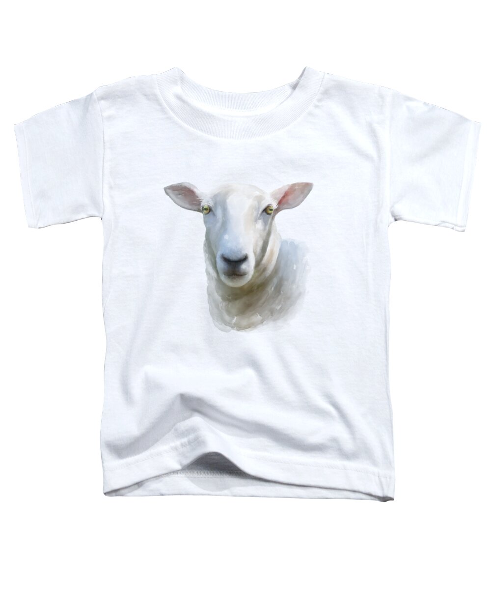 Sheep Toddler T-Shirt featuring the painting Watercolor Sheep by Ivana Westin
