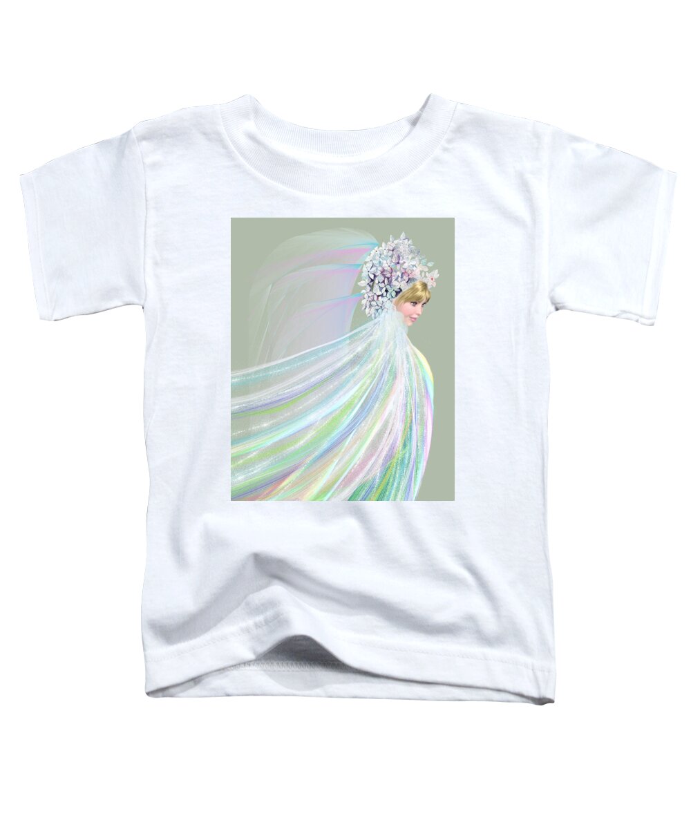 Card Toddler T-Shirt featuring the digital art Wedding Card by Rosalie Scanlon