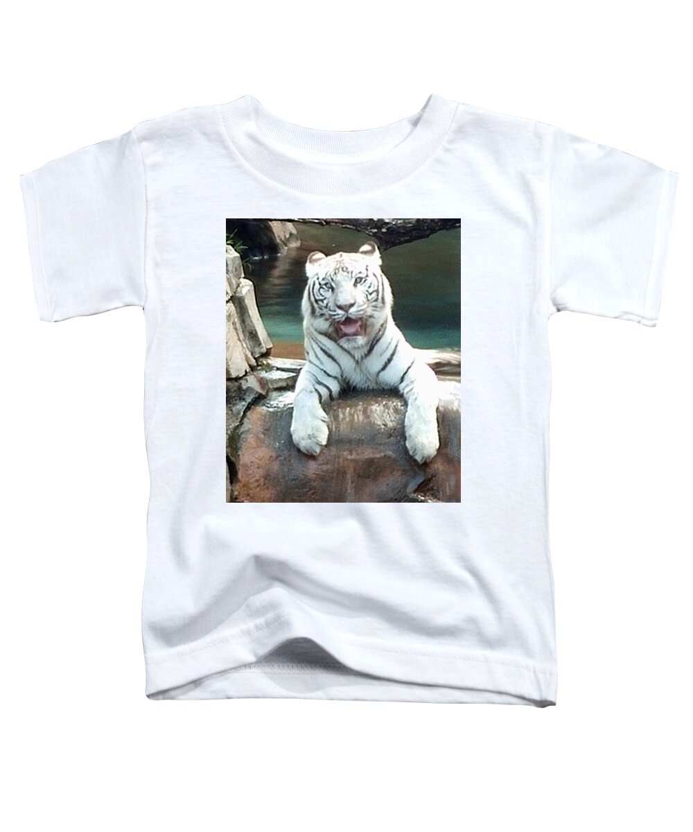 Tiger Toddler T-Shirt featuring the photograph White Tiger by Rick Redman