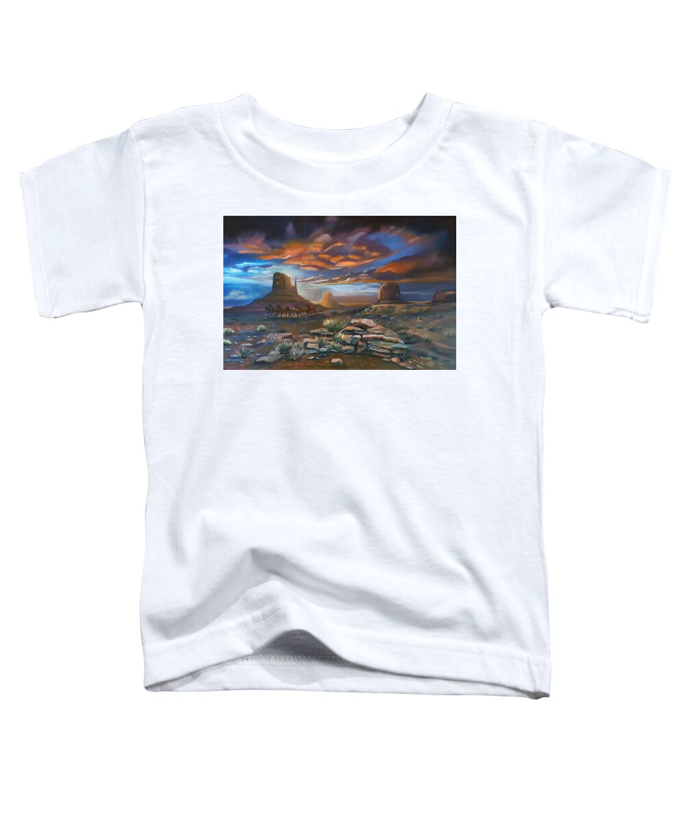 Landscape Toddler T-Shirt featuring the painting Wild and Free by Connie Rish