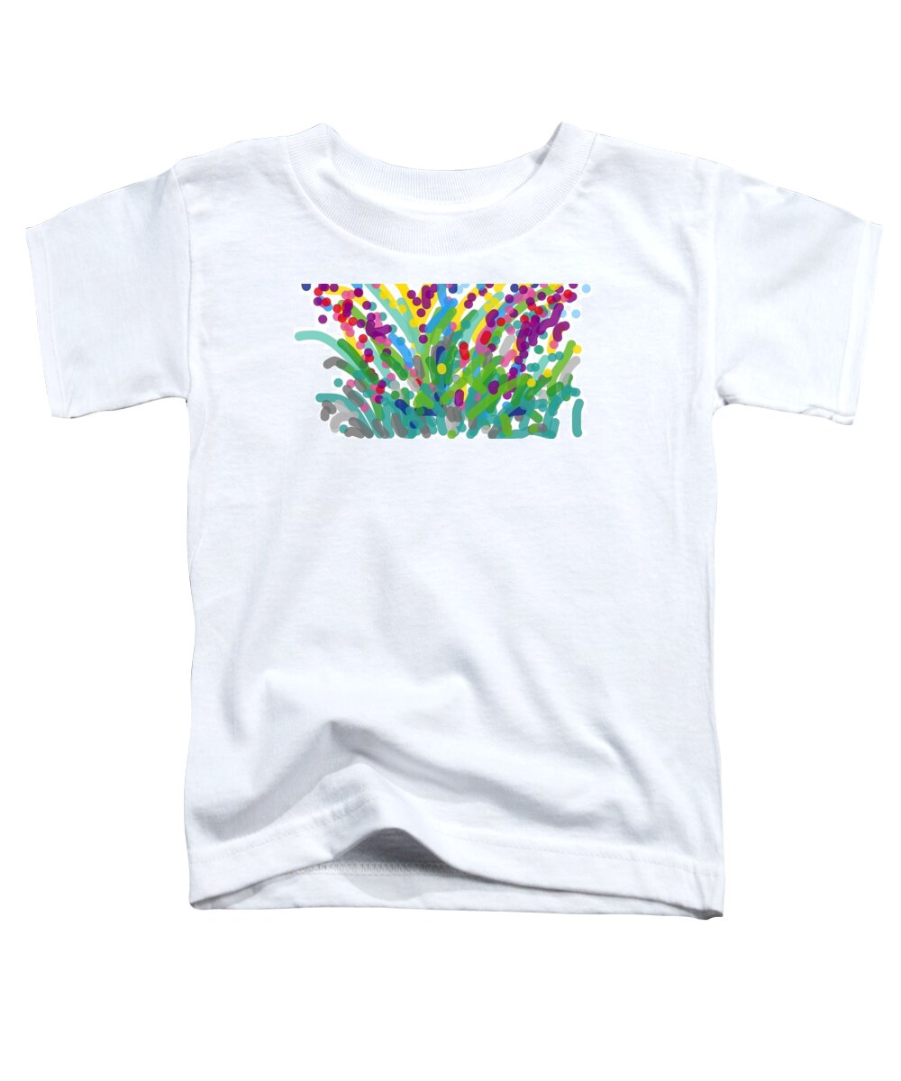 Nature Toddler T-Shirt featuring the digital art Explosive Floral Burst by Alida M Haslett