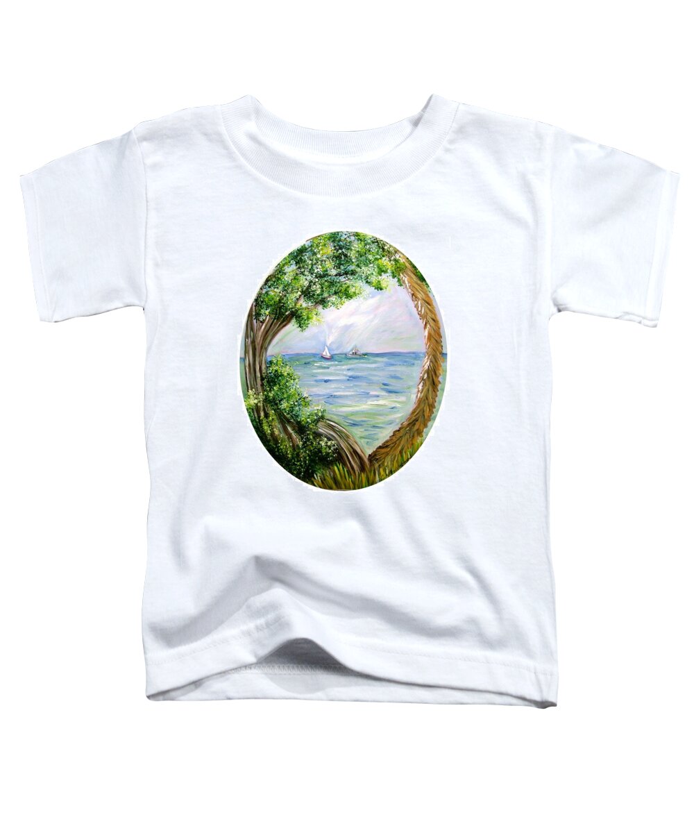 Sea Toddler T-Shirt featuring the painting Window by Carol Allen Anfinsen