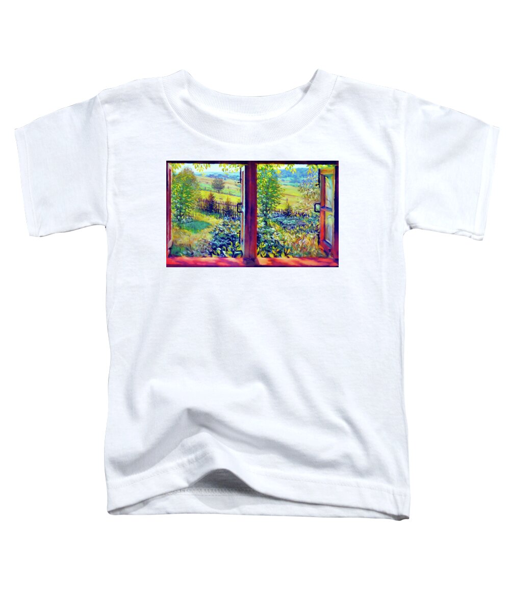 Windows Of Your Mind Toddler T-Shirt featuring the mixed media Windows Of Your Mind by Georgiana Romanovna