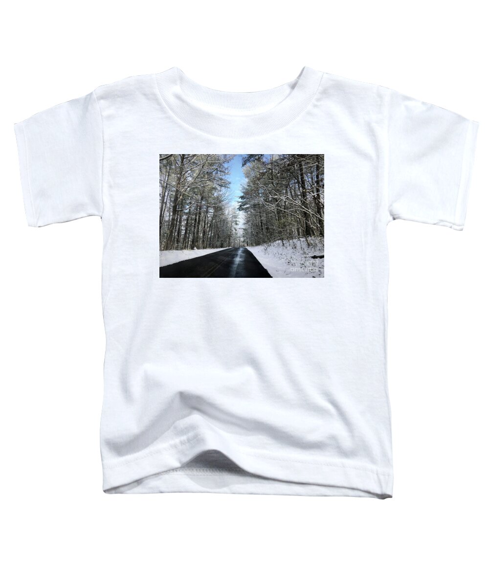 Trees Toddler T-Shirt featuring the photograph Winter Woods by Kerri Farley